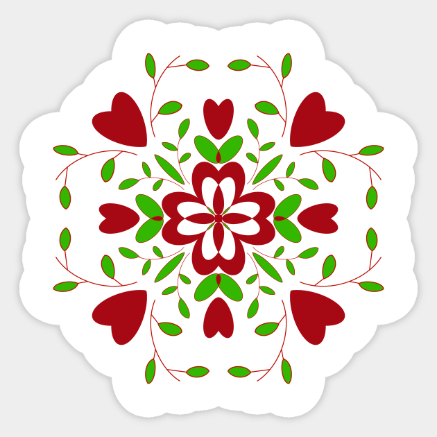 Romance Mandala Happy Valentines Day Sticker by SartorisArt1